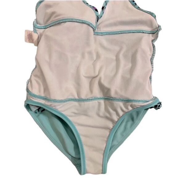 OP Blue Leopard Print Skirted One Piece Swimsuit - Picture 8 of 9